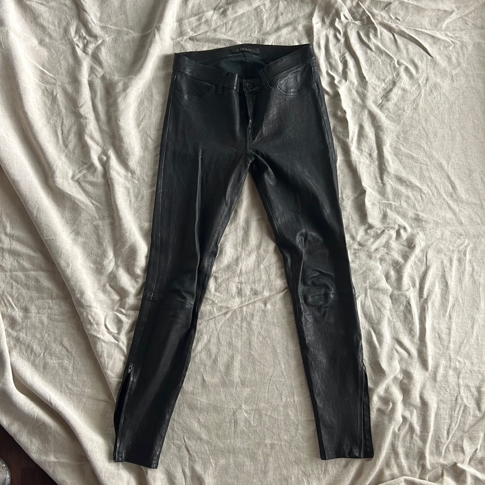 J Brand 100% french stretch lamb leather pants size 27 from the 2000s